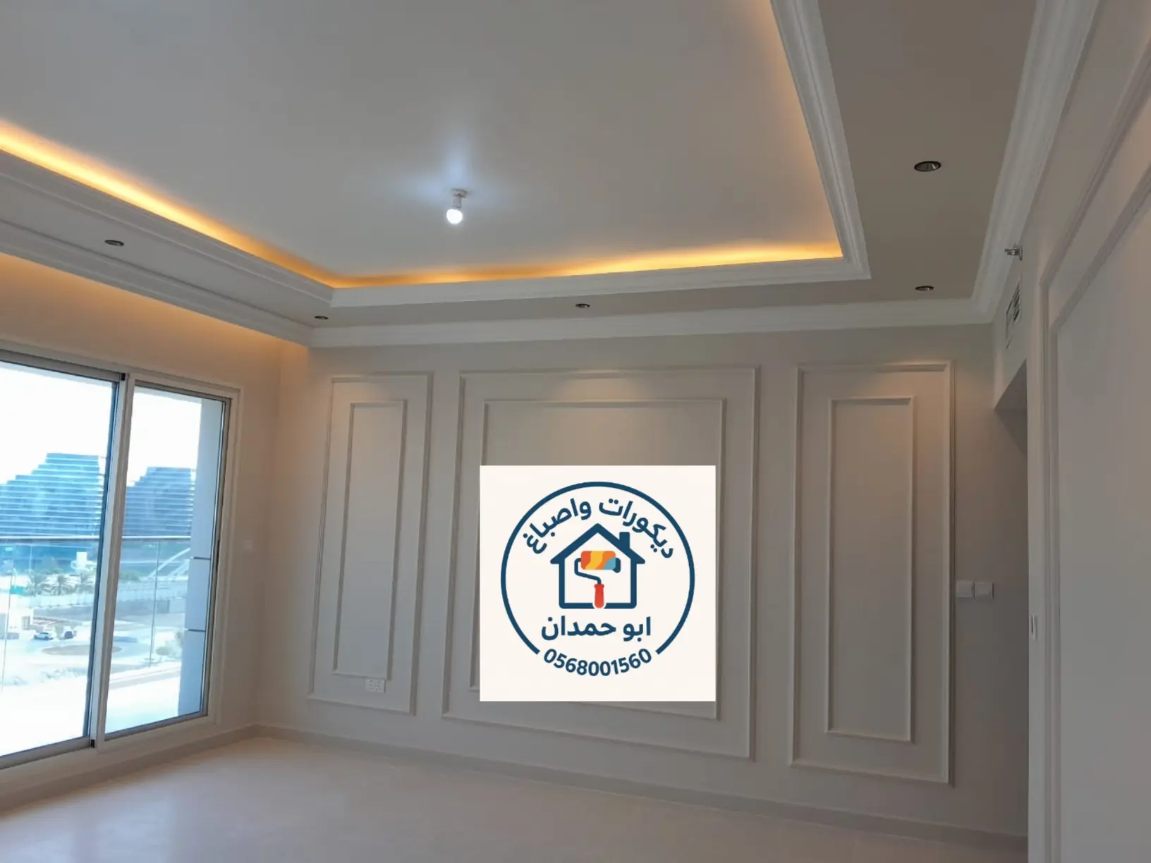 فاصل جبس بورد بين الصالة والممر